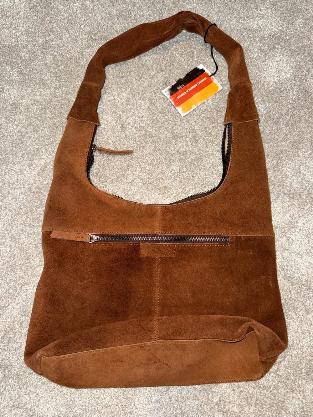 🤎 Harbour 2nd Genuine Suede Leather Hobo Shoulder Bag